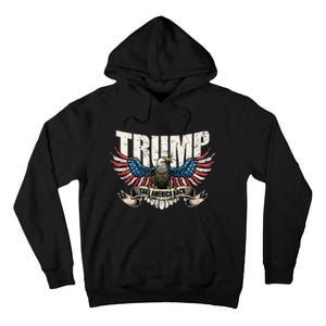 Trump 2024 Flag Take America Back Wo Donald Trump Tall Hoodie