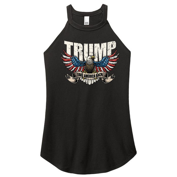 Trump 2024 Flag Take America Back Wo Donald Trump Women's Perfect Tri Rocker Tank