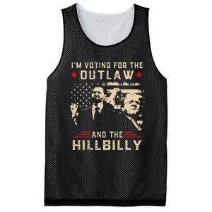 Trump 2024 Flag Outlaw Hillbilly J.D.Vance 2024 Donald Trump Gift Mesh Reversible Basketball Jersey Tank