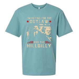 Trump 2024 Flag Outlaw Hillbilly J.D.Vance 2024 Donald Trump Gift Sueded Cloud Jersey T-Shirt