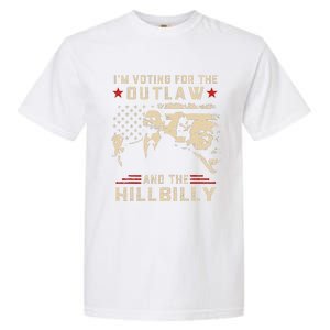 Trump 2024 Flag Outlaw Hillbilly J.D.Vance 2024 Donald Trump Gift Garment-Dyed Heavyweight T-Shirt