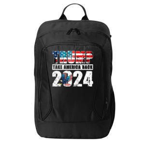 Trump 2024 Flag Take America Back Trump 2024 City Backpack