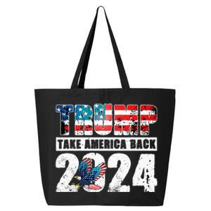 Trump 2024 Flag Take America Back Trump 2024 25L Jumbo Tote