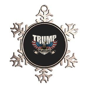 Trump 2024 Flag Take America Back Donald Trump Metallic Star Ornament