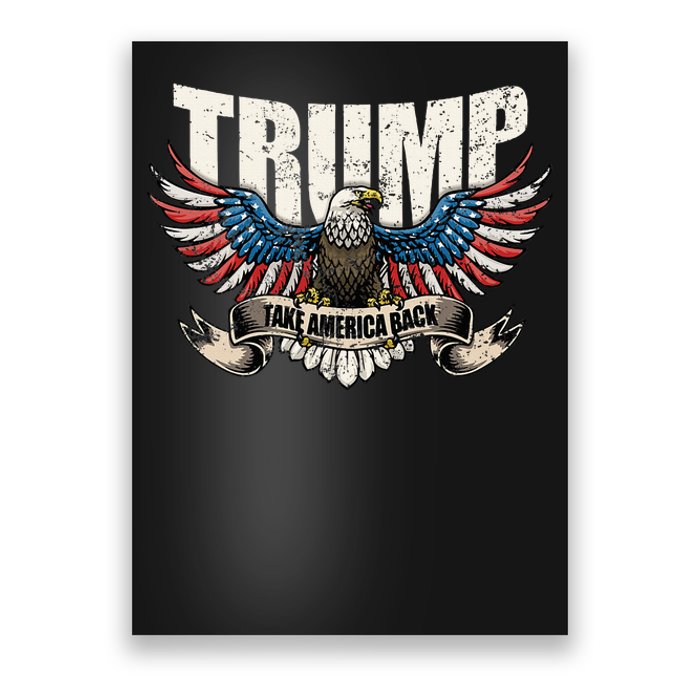 Trump 2024 Flag Take America Back Donald Trump Poster