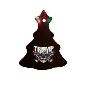 Trump 2024 Flag Take America Back Donald Trump Ceramic Tree Ornament