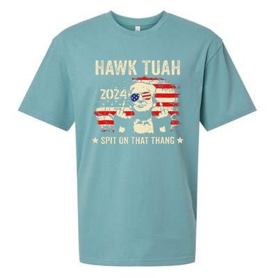 Trump 2024 Flag Funny Hawk Tush Middle Finger 24 Vote Trump Sueded Cloud Jersey T-Shirt