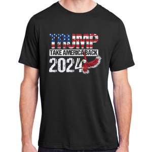 Trump 2024 Flag Take America Back Adult ChromaSoft Performance T-Shirt