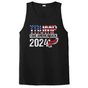 Trump 2024 Flag Take America Back PosiCharge Competitor Tank