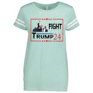 Trump 2024 Fight Trump For President Trump Fight I Will Fight Enza Ladies Jersey Football T-Shirt