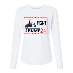 Trump 2024 Fight Trump For President Trump Fight I Will Fight Womens Cotton Relaxed Long Sleeve T-Shirt