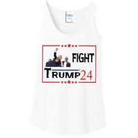 Trump 2024 Fight Trump For President Trump Fight I Will Fight Ladies Essential Tank