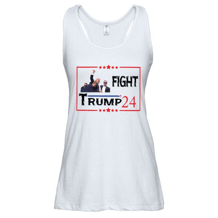 Trump 2024 Fight Trump For President Trump Fight I Will Fight Ladies Essential Flowy Tank