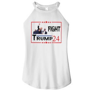 Trump 2024 Fight Trump For President Trump Fight I Will Fight Women's Perfect Tri Rocker Tank