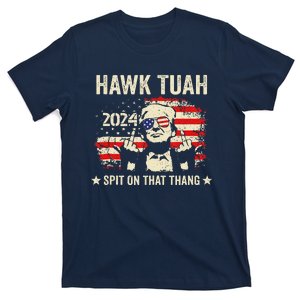 Trump 2024 Flag Funny Hawk Tush Middle Finger 24 Vote Trump T-Shirt