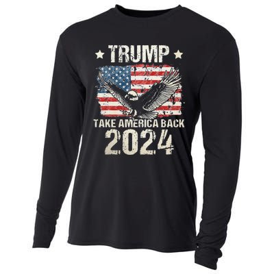 Trump 2024 flag take America back Trump 2024 Cooling Performance Long Sleeve Crew