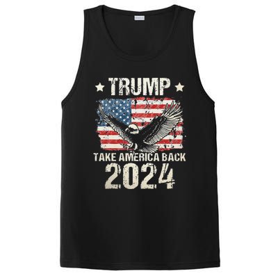 Trump 2024 flag take America back Trump 2024 PosiCharge Competitor Tank