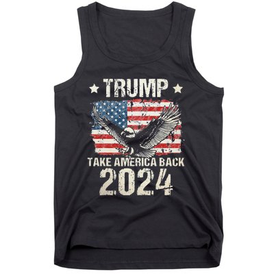 Trump 2024 flag take America back Trump 2024 Tank Top