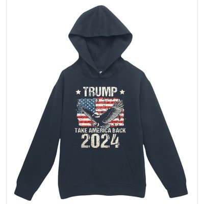 Trump 2024 flag take America back Trump 2024 Urban Pullover Hoodie