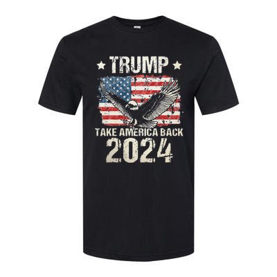 Trump 2024 flag take America back Trump 2024 Softstyle CVC T-Shirt