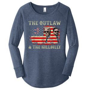 Trump 2024 Flag Outlaw Hillbilly J.D.Vance 2024 Donald Trump Women's Perfect Tri Tunic Long Sleeve Shirt