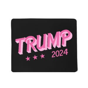 Trump 2024 Funny Donald Trump Pink Bubble Letters Mousepad