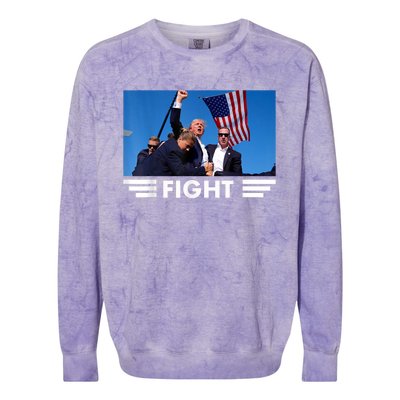 Trump 2024 Fight Trump Was Assassinated Colorblast Crewneck Sweatshirt