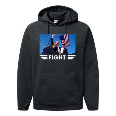 Trump 2024 Fight Trump Was Assassinated Performance Fleece Hoodie