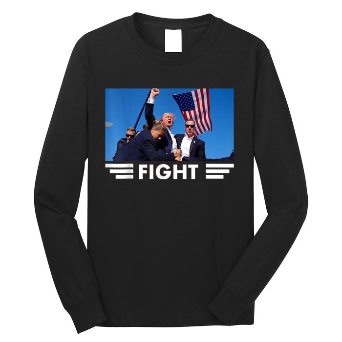 Trump 2024 Fight Trump Was Assassinated Long Sleeve Shirt