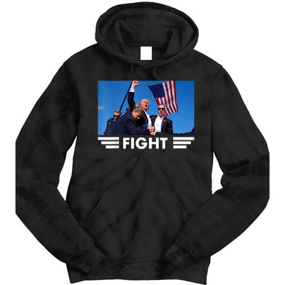 Trump 2024 Fight Trump Was Assassinated Tie Dye Hoodie