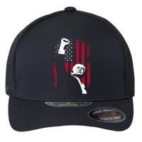 Trump 2024 Fist Fight For America Usa Flag Flexfit Unipanel Trucker Cap