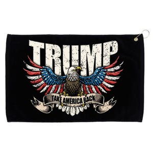 Trump 2024 Flag Take America Back Donald Trump Grommeted Golf Towel