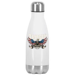 Trump 2024 Flag Take America Back Donald Trump Stainless Steel Insulated Water Bottle