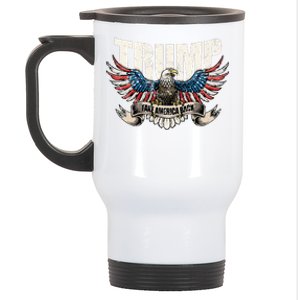 Trump 2024 Flag Take America Back Donald Trump Stainless Steel Travel Mug