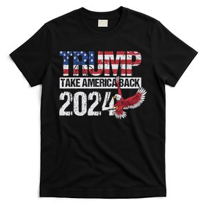 Trump 2024 Flag Take America Back Women T-Shirt