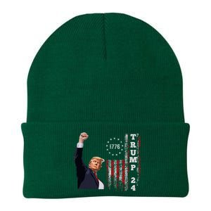 Trump 2024 Fight Shot Shooting Nothing Can Stop Trump Knit Cap Winter Beanie