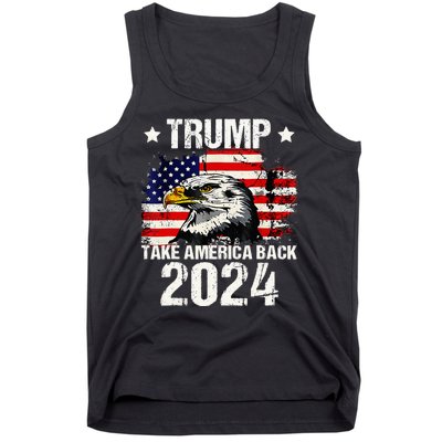 Trump 2024 Flag Take America Back Tank Top