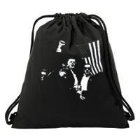 Trump 2024 Fear Not American Hero Fight Fight Fight Maga Drawstring Bag