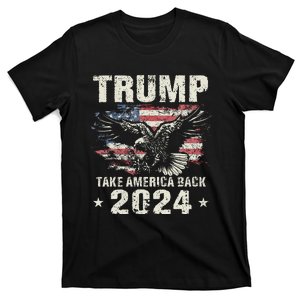 Trump 2024 Flag Take America Back Women T-Shirt