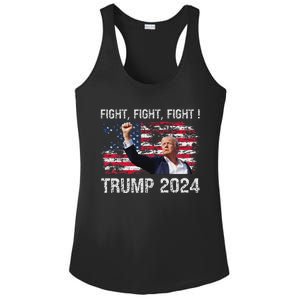 Trump 2024 Fight President Election Bold Design Ladies PosiCharge Competitor Racerback Tank