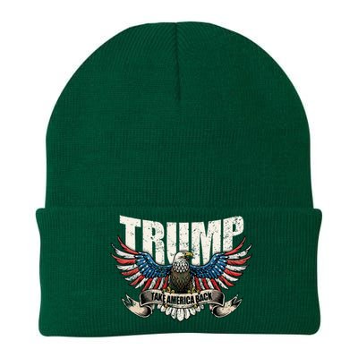 Trump 2024 Flag Take America Back Women Donald Trump Knit Cap Winter Beanie