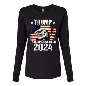 Trump 2024 flag take America back Trump 2024 Womens Cotton Relaxed Long Sleeve T-Shirt