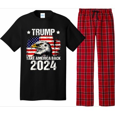 Trump 2024 flag take America back Trump 2024 Pajama Set