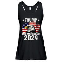 Trump 2024 flag take America back Trump 2024 Ladies Essential Flowy Tank