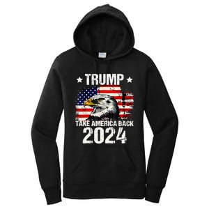 Trump 2024 flag take America back Trump 2024 Women's Pullover Hoodie