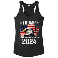 Trump 2024 flag take America back Trump 2024 Ladies PosiCharge Competitor Racerback Tank