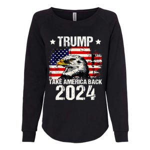 Trump 2024 flag take America back Trump 2024 Womens California Wash Sweatshirt