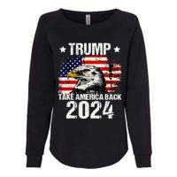 Trump 2024 flag take America back Trump 2024 Womens California Wash Sweatshirt