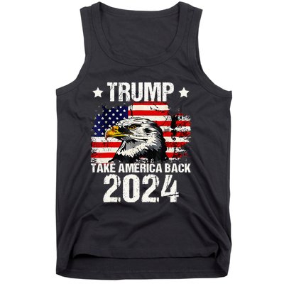 Trump 2024 flag take America back Trump 2024 Tank Top