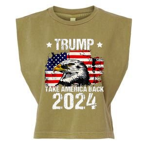 Trump 2024 flag take America back Trump 2024 Garment-Dyed Women's Muscle Tee